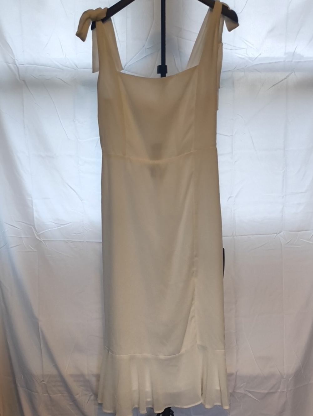 Lulu's Cream Tie-Shoulder Midi Dress